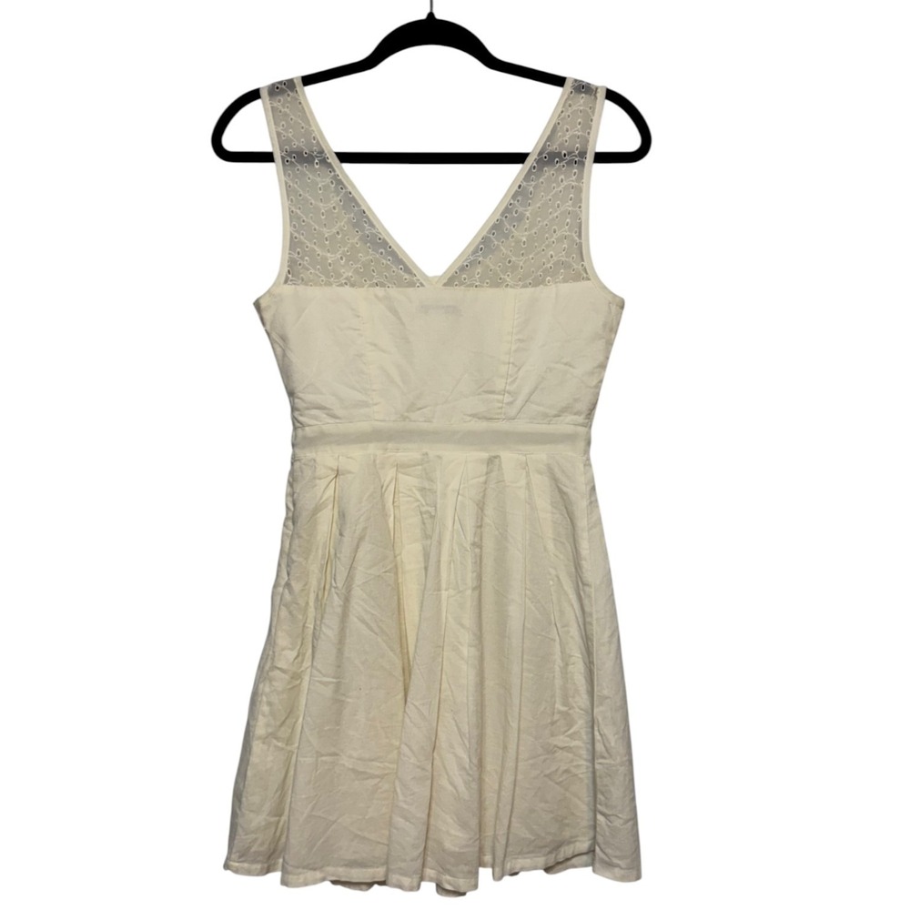 Y2K American Eagle Coquette Eyelet Mini Dress Women Sz 2 Soft Girl Meadowcore